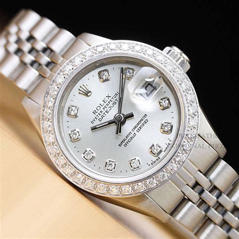 rolex womens silver